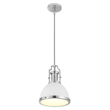 Homer Modern Industrial Iron LED Dome Pendant - JONATHAN Y